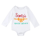2017 Toddler Baby Christmas Santa Long Sleeve Letter Print Romper Clothes for baby Boys,girls christmas costume gift